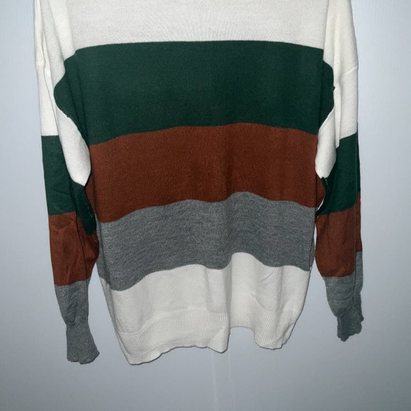 Round Neck Pullovers Long Sleeve Multicolor Plus Size Sweaters 12(OXL) - Picture 4 of 5